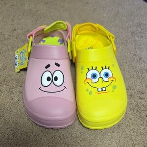SpongeBob Women's Sandals - Pink and Yellow